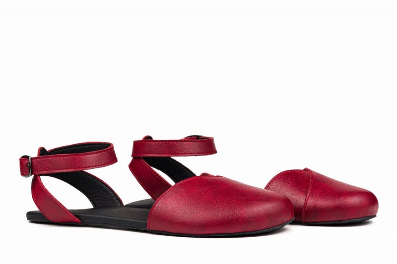 Dámské Baleríny Ahinsa Barefoot Vínové | UVI6416LG