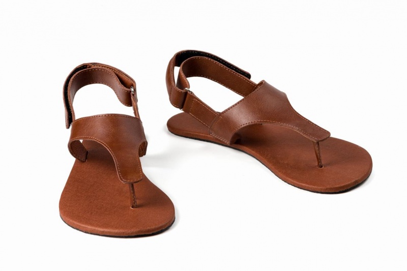 Pánské Sandály Ahinsa Simple Barefoot Hnědé | ZZV7360TE