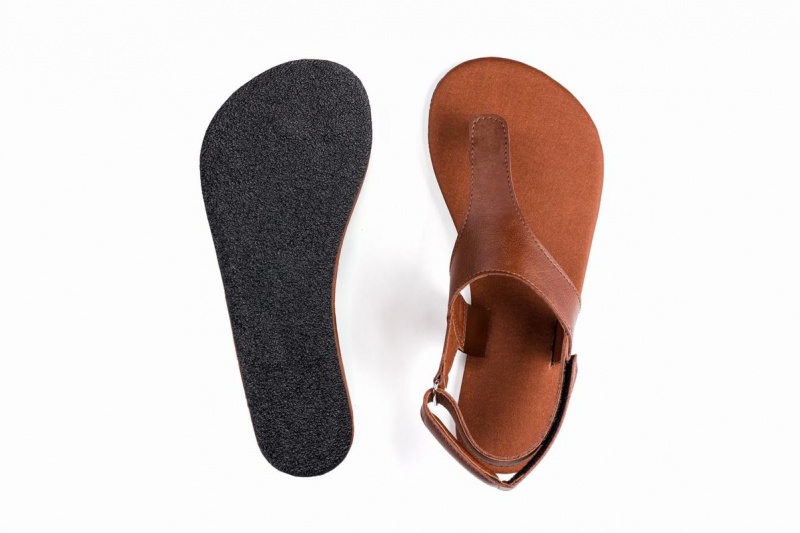 Pánské Sandály Ahinsa Simple Barefoot Hnědé | ZZV7360TE