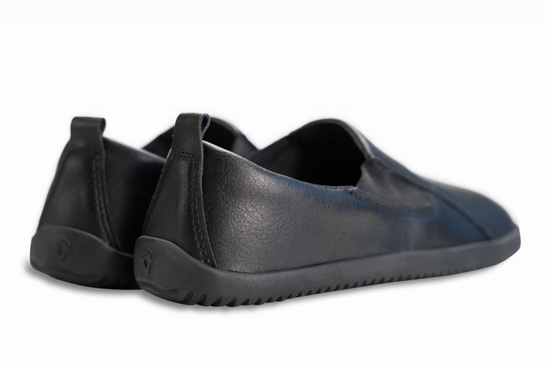 Pánské Slip On Tenisky Ahinsa Veganské Læder Barefoot Černé | XWH3586PN